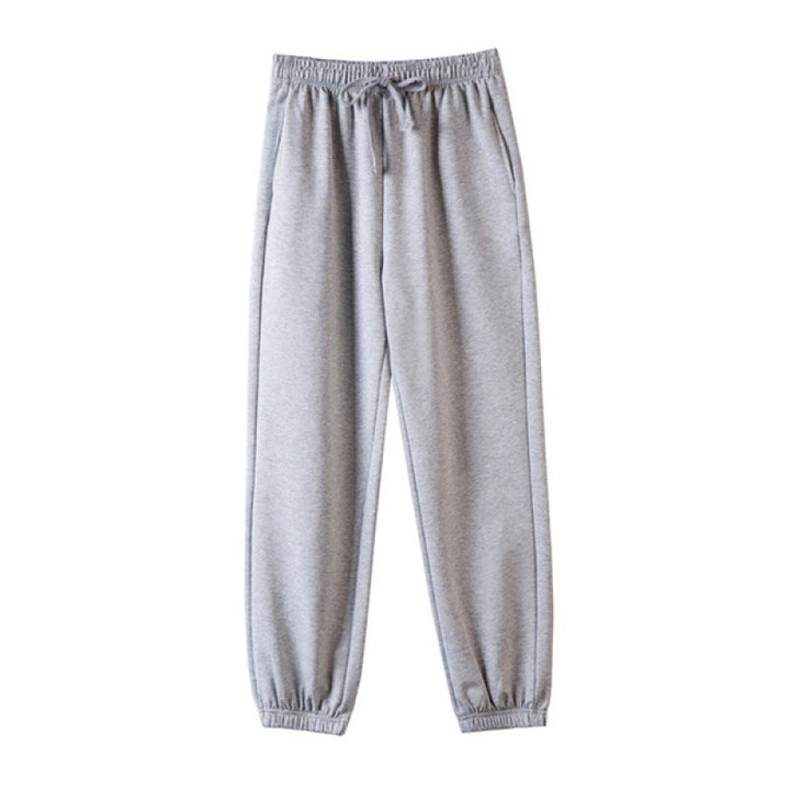 Women's high-waisted sweatpants with elastic waistband, drawstring, and ribbed ankle cuffs Mune Fashion