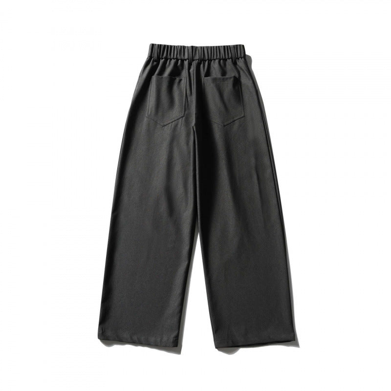 Women High-waisted Culotte Pants with elastic back, soft twill and decorative front pleats Mune Fashion