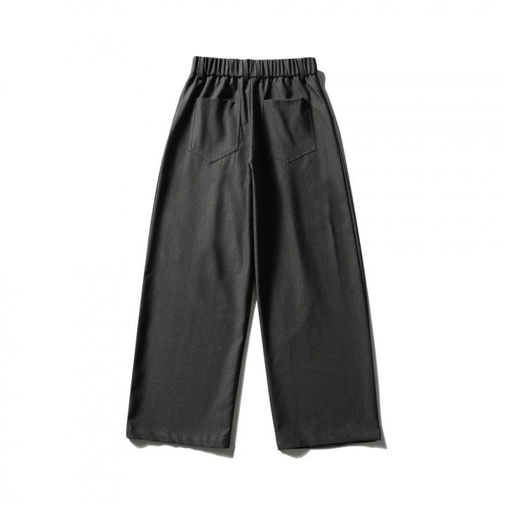 Women High-waisted Culotte Pants with elastic back, soft twill and decorative front pleats Mune Fashion