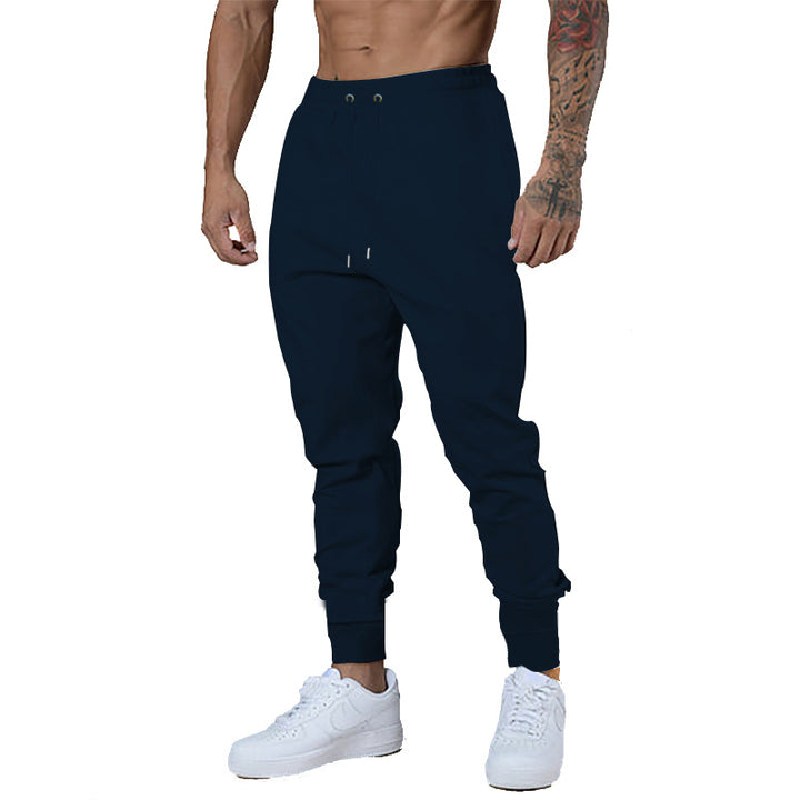 Men's Slim-Fit Jogging Pants with Elastic Waistband and Ribbed Cuffs Mune Fashion