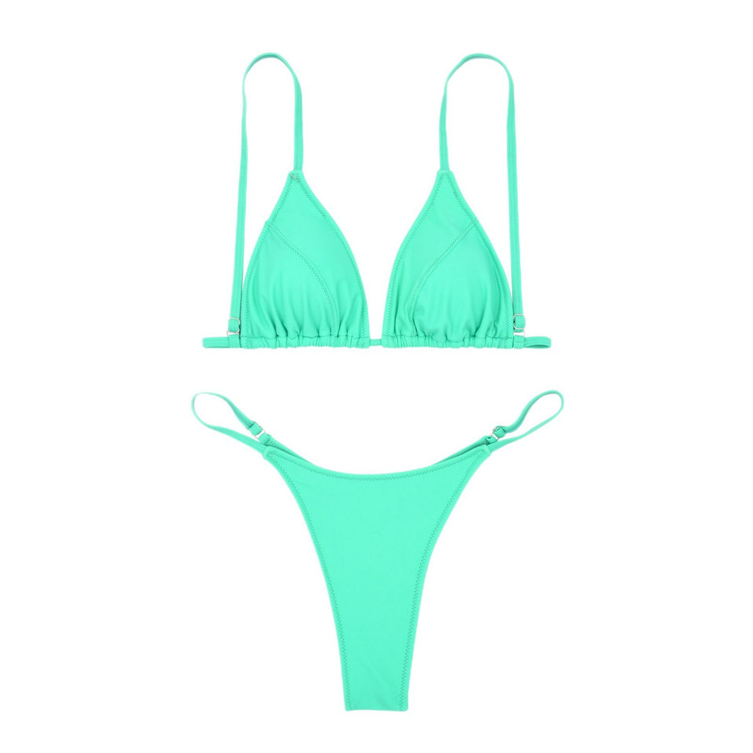 Women’s triangle bikini with ultra-high leg cut and fine gathering Mune Fashion