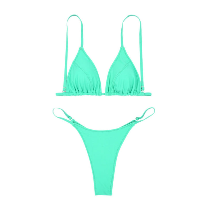Women’s triangle bikini with ultra-high leg cut and fine gathering Mune Fashion