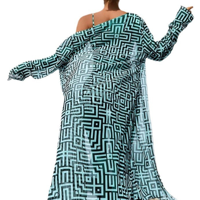 Women Colorful Bikini and Kaftan Combo Mune Fashion
