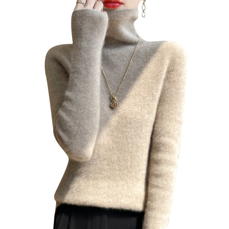Ladies Slim-Fit Turtleneck Sweater made of soft Angora mix Mune Fashion