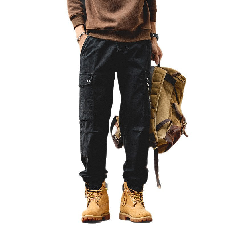 Men's Cargo Jogger Pants with Elastic Waistband and Multi-Pockets Mune Fashion