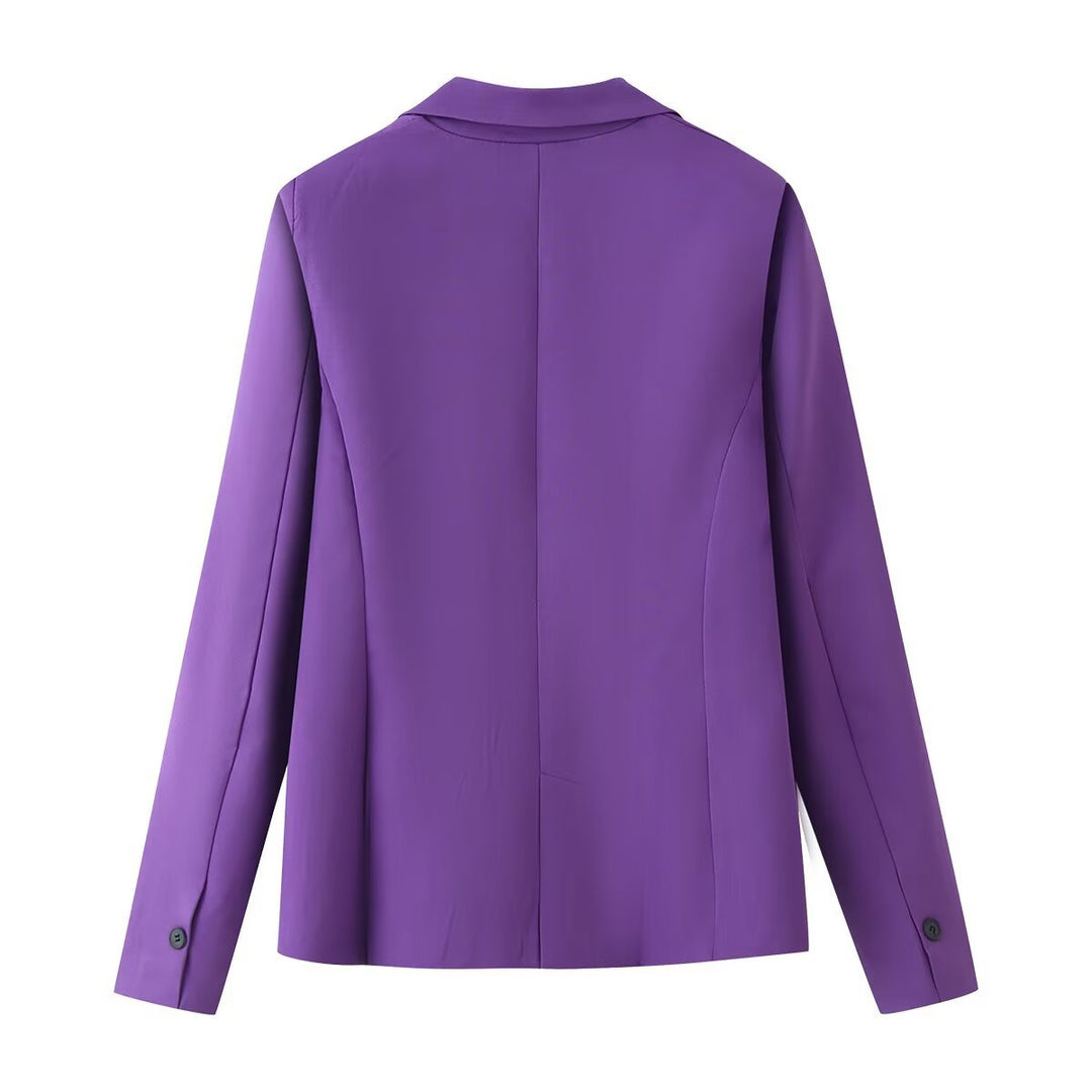 Women's tailored single-button blazer with lapel collar Mune Fashion