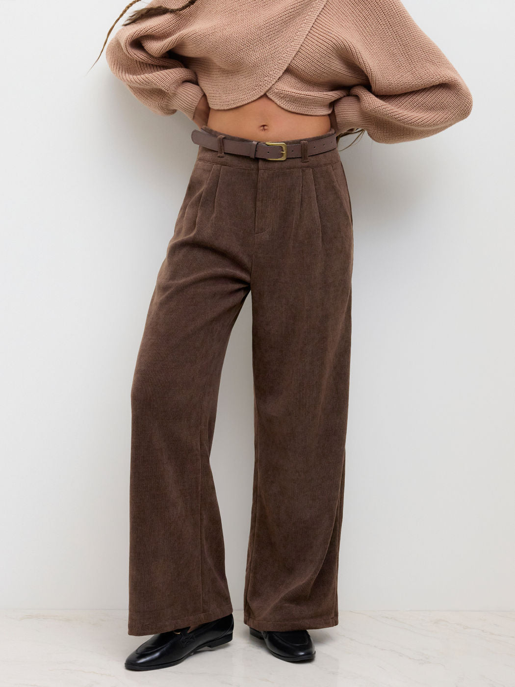 Women's Elegant and Wide Cut Cord Pants Mune Fashion