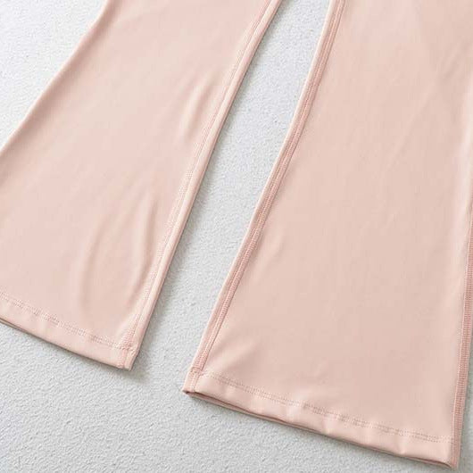 Women's High-Waist Yoga Flare Pants with Flared Hem and Comfort Waist Mune Fashion