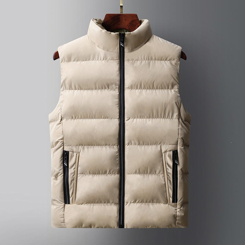 Men's quilted thermal vest with high collar, light insulation & zip pockets Mune Fashion