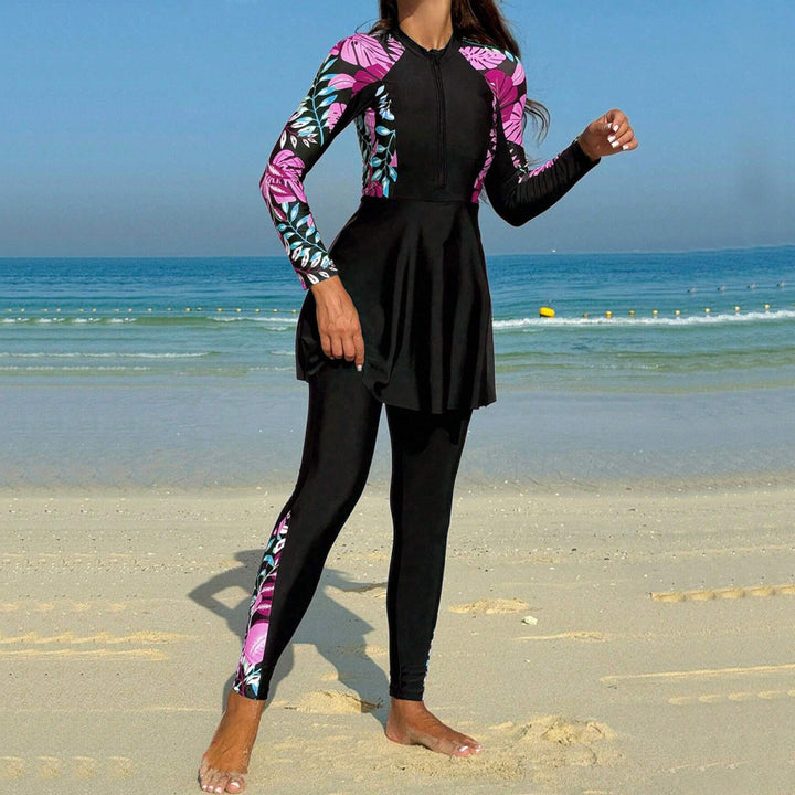 Women's Long Sleeve Rashguard with Skirt Mune Fashion