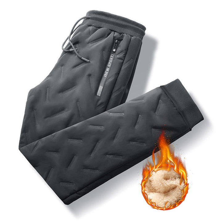 Men's thermal quilted jogging pants with warming Sherpa lining Mune Fashion