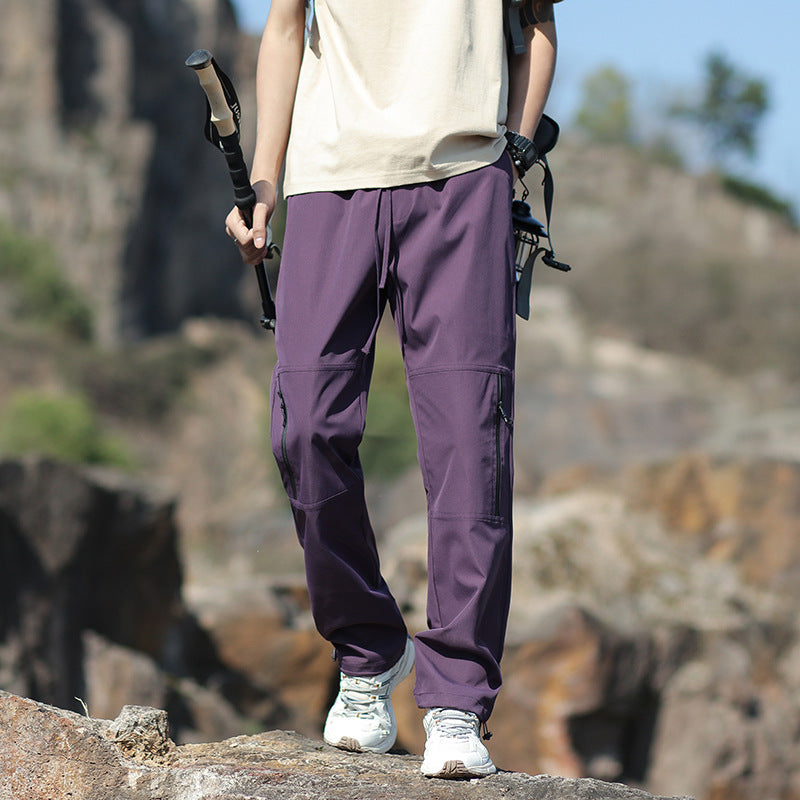 Men's Technical Outdoor and Hiking Pants with Zipper Pockets and Adjustable Waist Mune Fashion