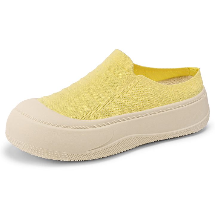 Women’s knitted slip-on platform sneakers with seamless sock upper and robust tread sole Mune Fashion