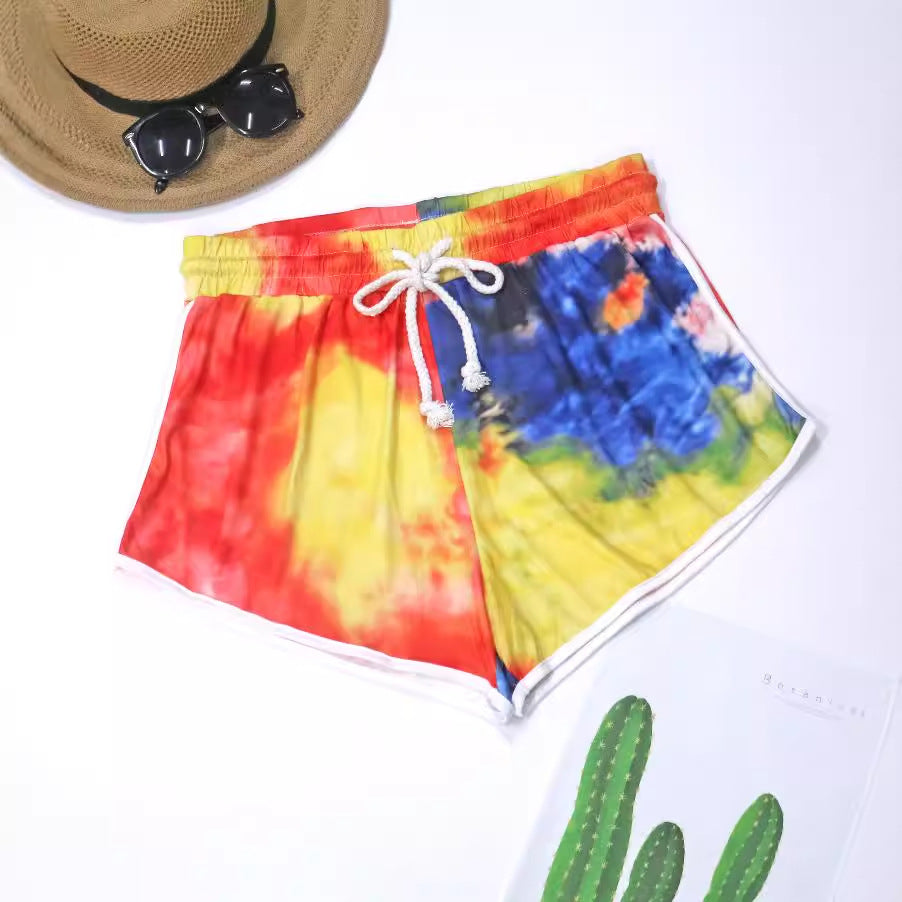 Ladies casual swim shorts with creative gradient Mune Fashion