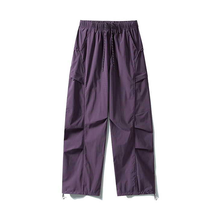 Men's Tech Cargo Pants made of wind and water-repellent nylon with elastic waistband & multifunctional pockets Mune Fashion