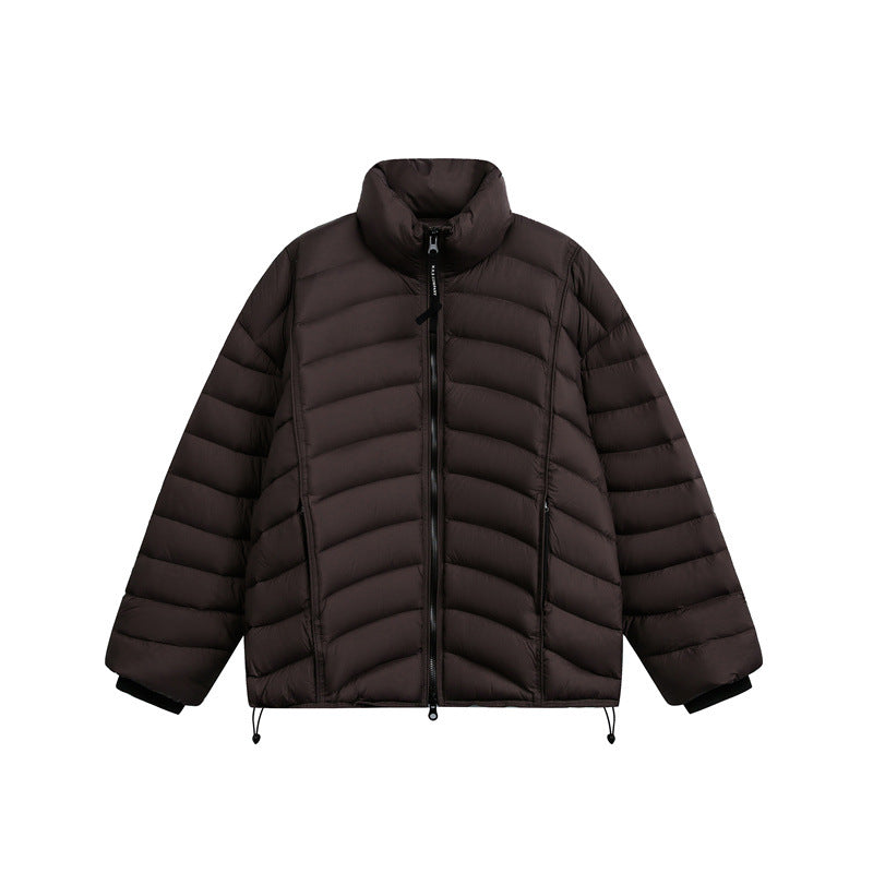 Women's short cut ultralight quilted jacket with stand-up collar Mune Fashion
