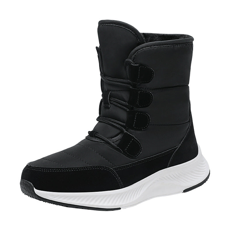 Ladies thermal snow boots with quilted insulation, teddy lining, and grippy profile sole Mune Fashion