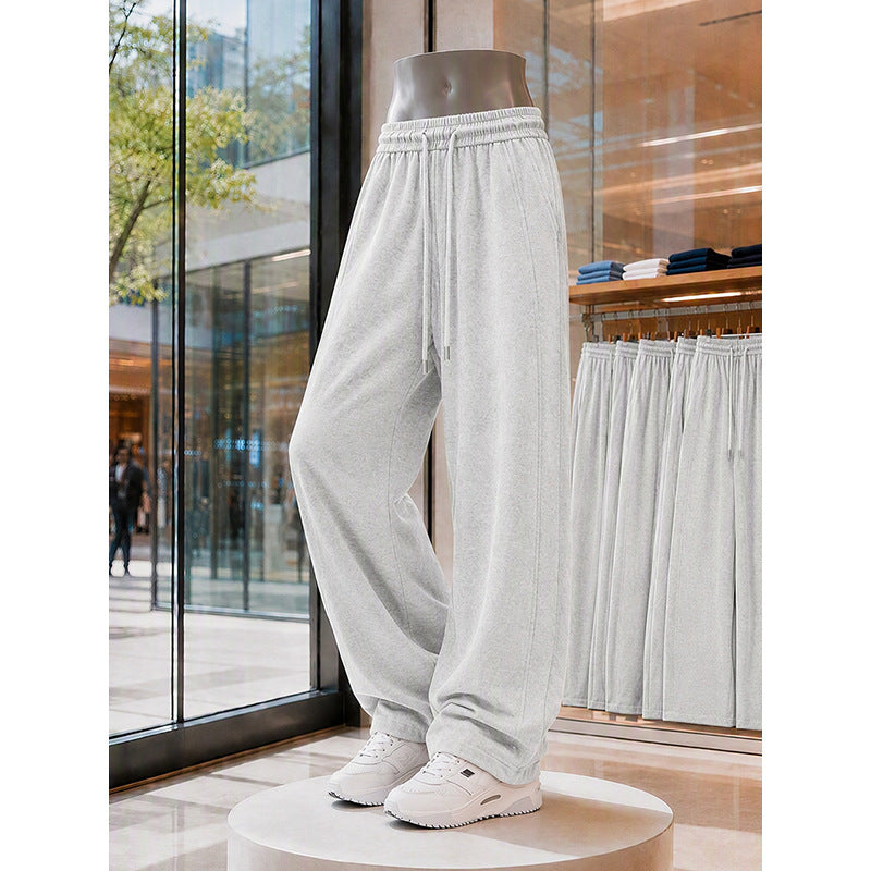 Women Comfortable Leisure Pants with Elastic Waistband Mune Fashion