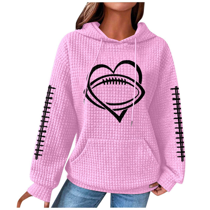 Women Comfortable Hoodie with Heart Design Mune Fashion