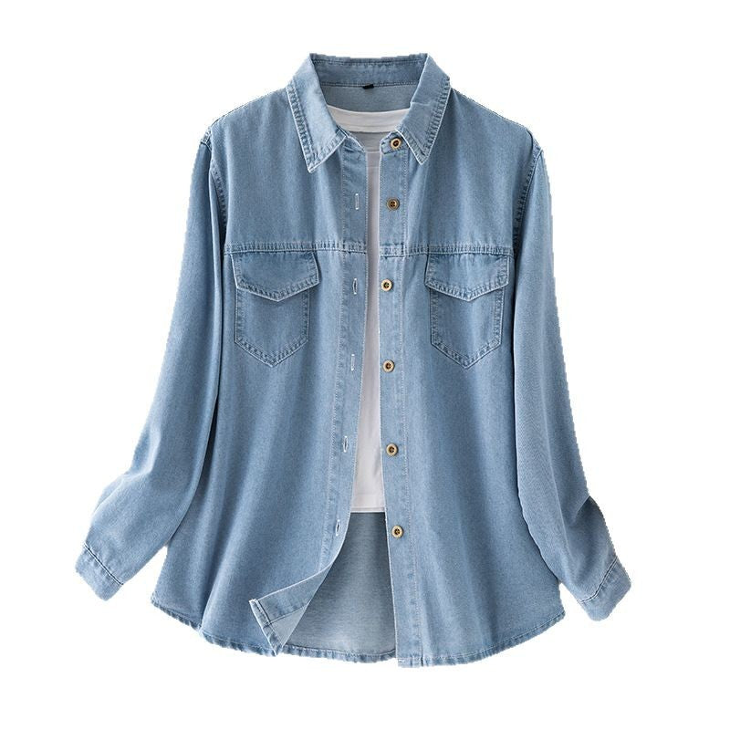 Women Denim Shirt Jacket Mune Fashion
