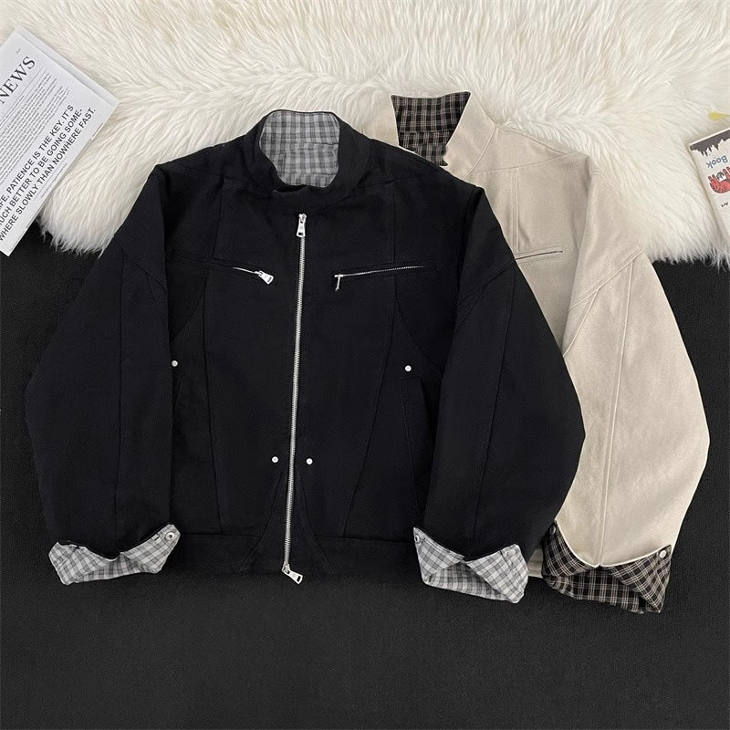 Men's Stylish Transitional Jacket with High Collar Mune Fashion