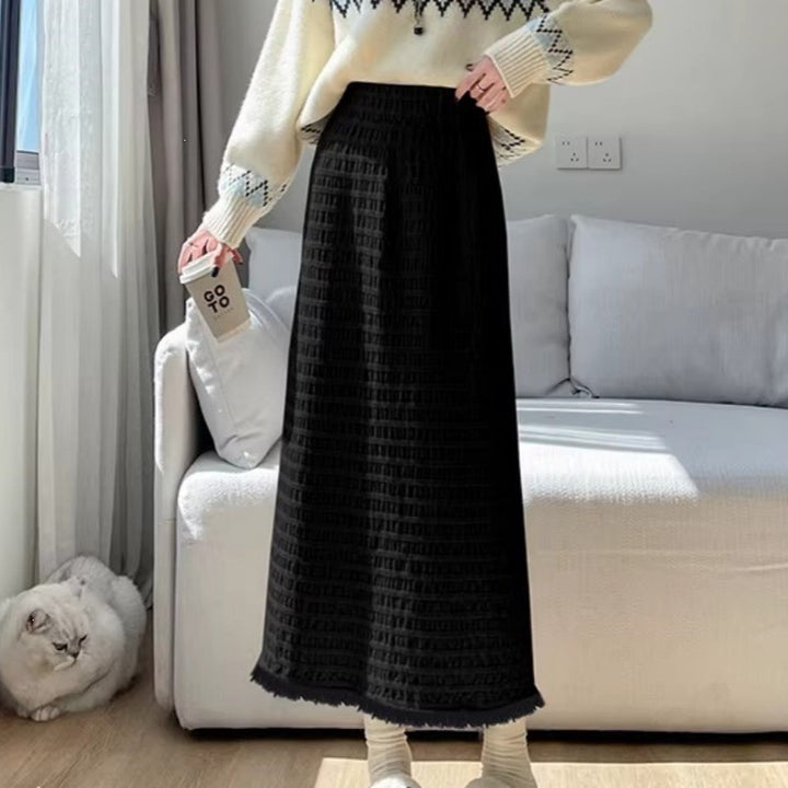 Women's Flowing Skirt with Fringes Mune Fashion
