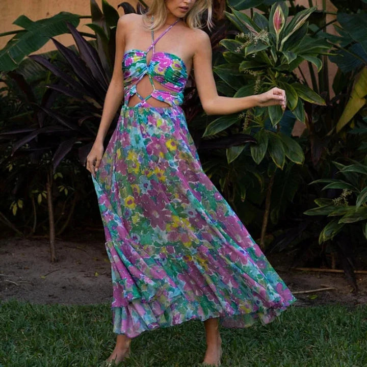 Women's bikini set with voluminous ruffle details and flowing maxi skirt Mune Fashion