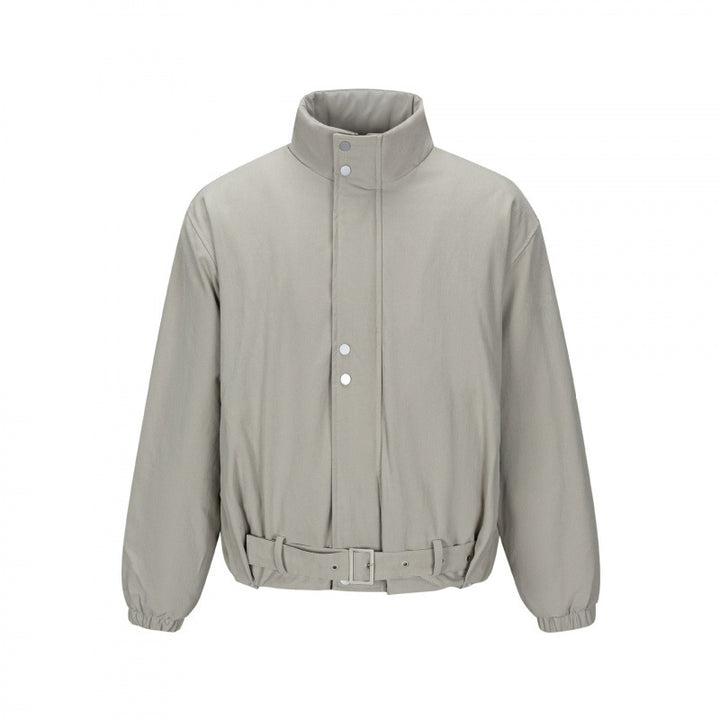 Men's short technical jacket with high stand-up collar, waist belt and elastic cuffs Mune Fashion