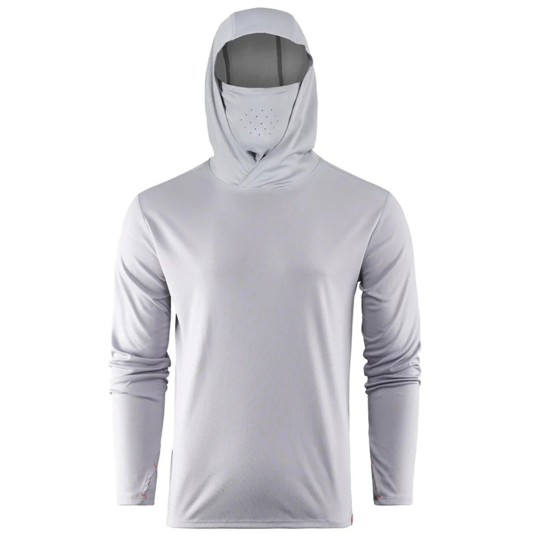 Men's Functional Long Sleeve Hoodie with Integrated Face Protection