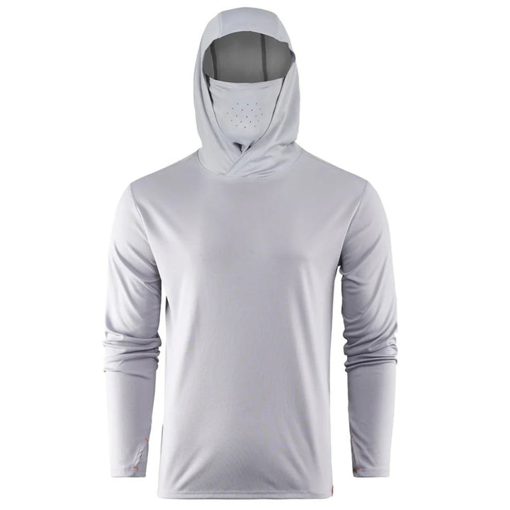 Men's Functional Long Sleeve Hoodie with Integrated Face Protection