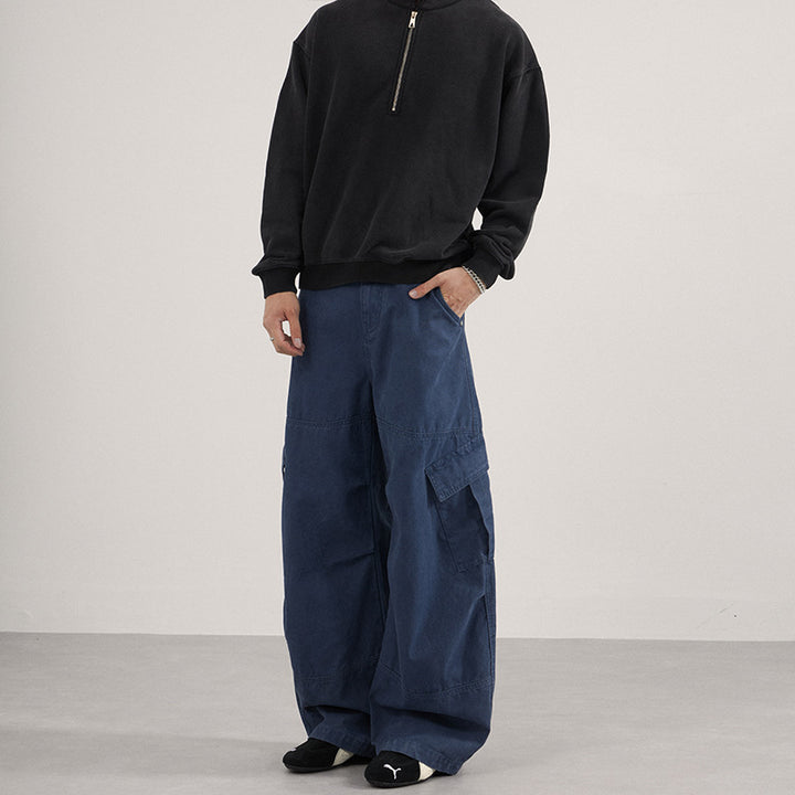 Men's baggy cargo pants in utility style with a low waist and extra wide leg Mune Fashion