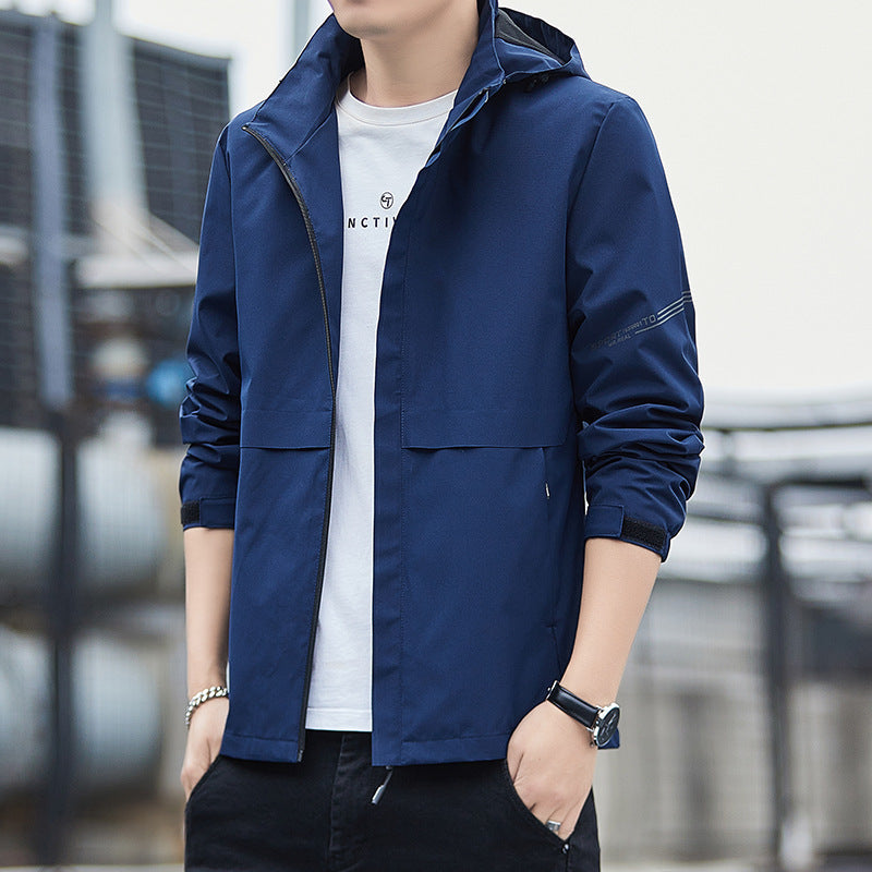 Men's Sporty Transitional Jacket with Adjustable Hood Mune Fashion