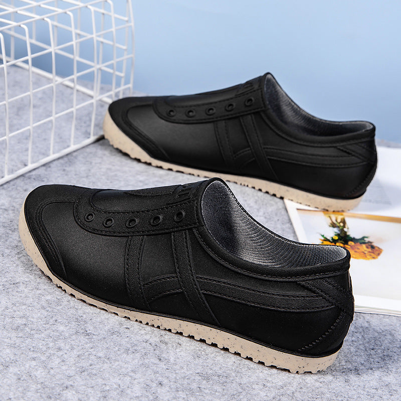 Women's Slip-On Rubber Sneakers with Seamless Upper and Non-Slip Tread Sole Mune Fashion