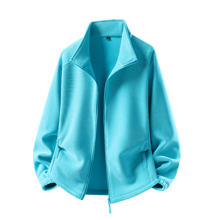 Women's fleece jacket with stand-up collar, full-length zipper, and thermal insulation Mune Fashion