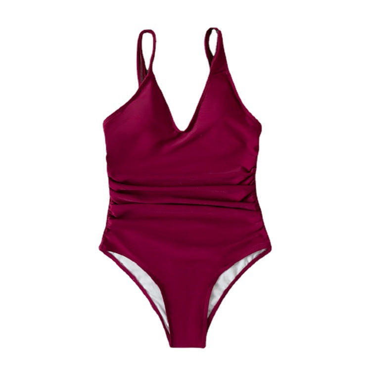 Women One-Piece Swimsuit with Adjustable Straps and Figure-Hugging Cut Mune Fashion