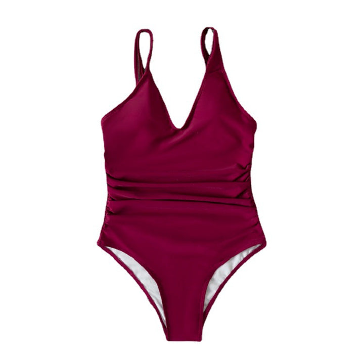 Women One-Piece Swimsuit with Adjustable Straps and Figure-Hugging Cut Mune Fashion