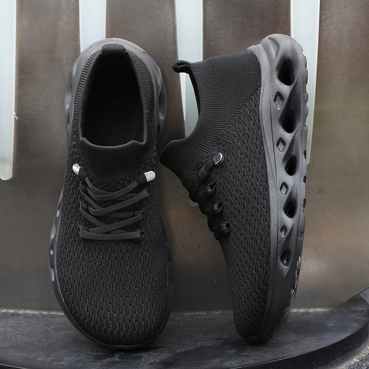 Unisex Breathable Knitted Sneakers with Sock-Like Shaft and Cushioning Hollow Sole Mune Fashion
