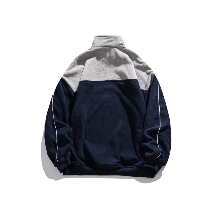 Unisex Oversize-Fleece-Halfzip-Pullover with high collar and raglan sleeves Mune Fashion