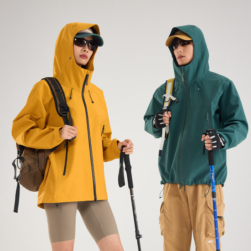 Women's Lightweight Technical Rain Jacket in Oversized Utility Cut with Adjustable Hood Mune Fashion