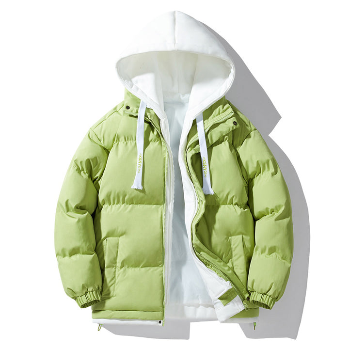 Men's padded quilted jacket with integrated hood layer and windproof outer shell Mune Fashion