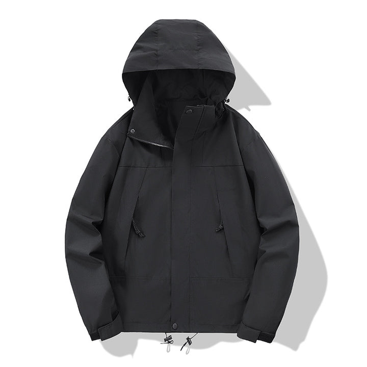 Men's water-repellent softshell jacket with hood, adjustable hem, and multifunction pockets Mune Fashion