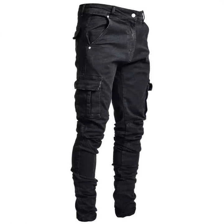 Men's Cargo Jeans with Multifunctional Pockets and Modern Slim-Fit Cut Mune