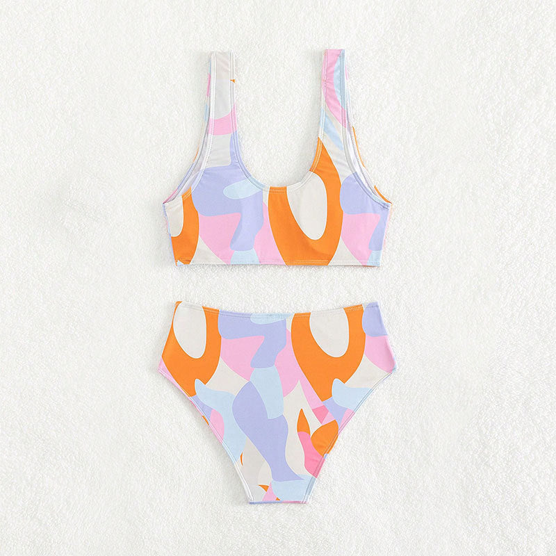 Women's High-Waisted Bikini Set with Refined Ruffle Details Mune Fashion