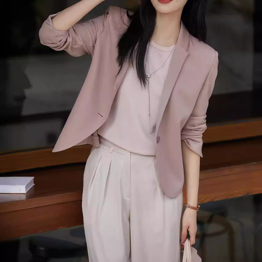 Women's Elegant Blazer with Fine Fabric Mune Fashion