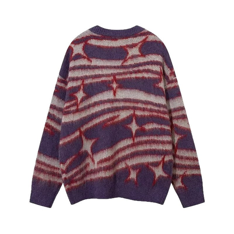Ladies Trendy Chunky Knit Sweater with Graphic Pattern Mune Fashion
