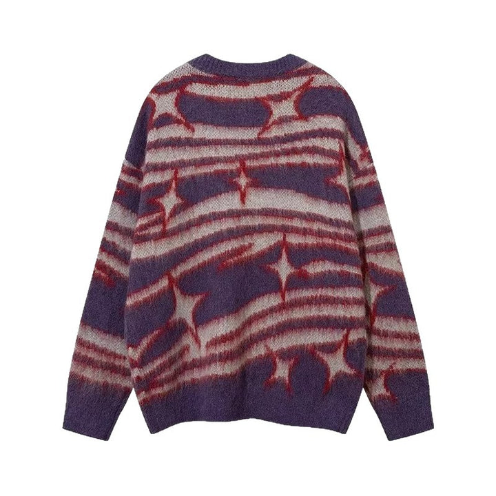 Ladies Trendy Chunky Knit Sweater with Graphic Pattern Mune Fashion