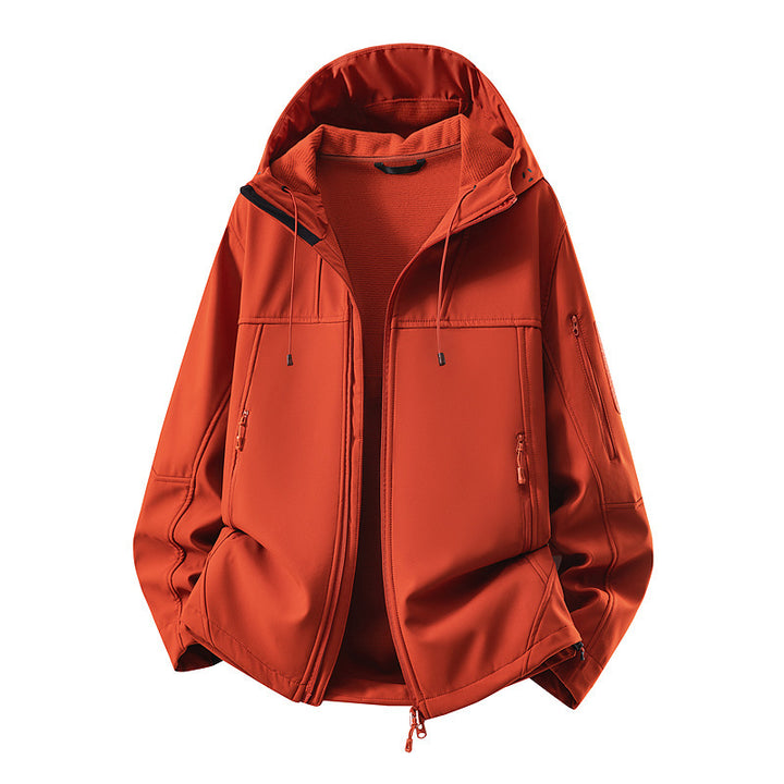 Men's softshell jacket with fleece lining, water-repellent and hood reinforcement Mune Fashion