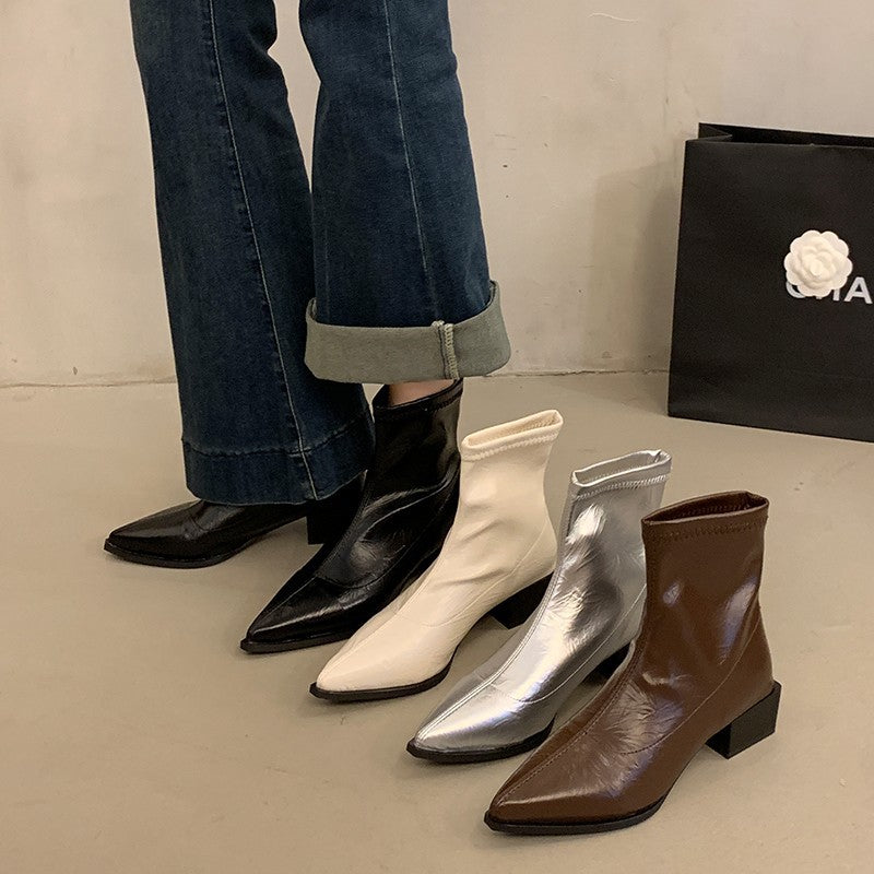 Ladies Fashionable and Elegant Ankle Boots Mune Fashion
