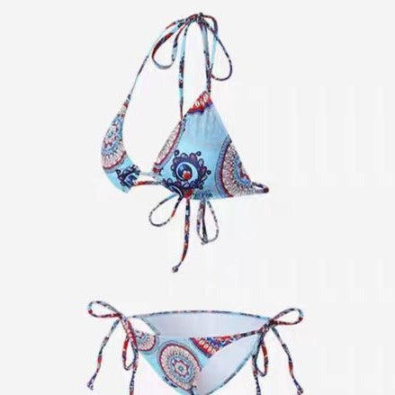 Women's Triangle Bikini with Playful Print Mune Fashion