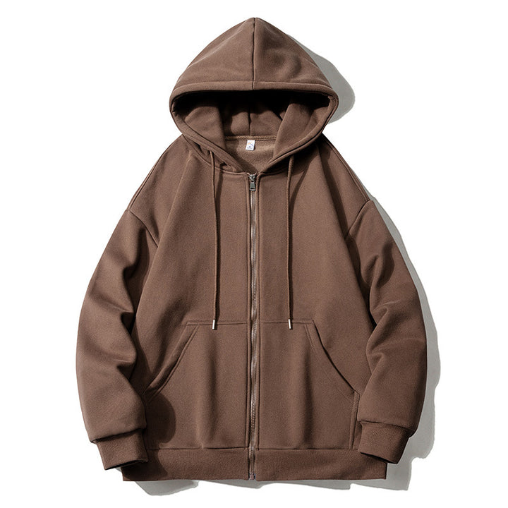 Men's hoodie zip-up jacket with full zip, oversized fit, and raglan sleeves Mune Fashion